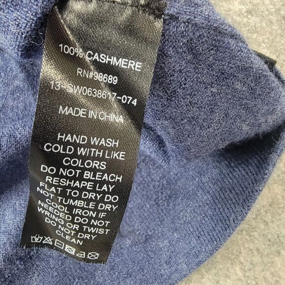 Todd Snyder Lightweight Cashmere Montauk Polo size M Weathered Blue NWT $348 - Picture 9 of 10